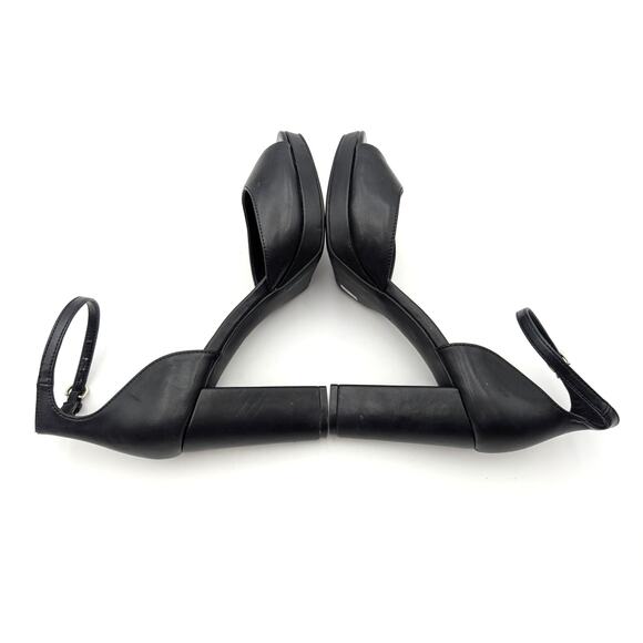 Anne Klein Vista Women's Ankle Strap Block Heels Sandals Black Size US7.5M EU38 - Picture 5 of 11